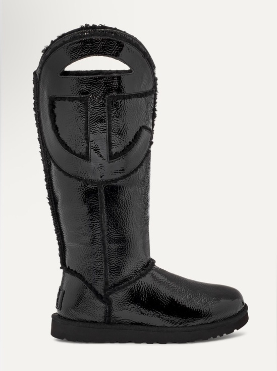UGG Shoes - UGG and Telfar Tall Black Logo Crinkle Boots. NIB